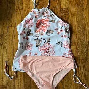 SHEIN, size L (8/10), pink floral print